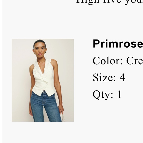 Reformation White Halter Top - Picture 2 of 4